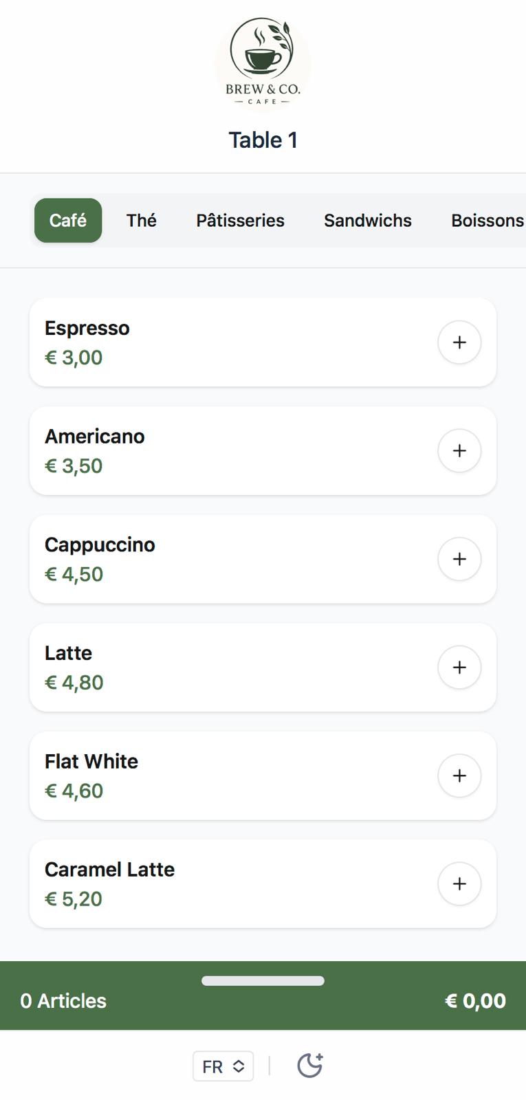 Café Voir la démo