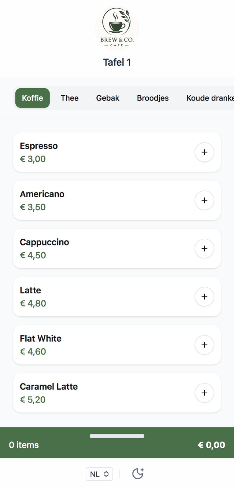 Café Bekijk demo