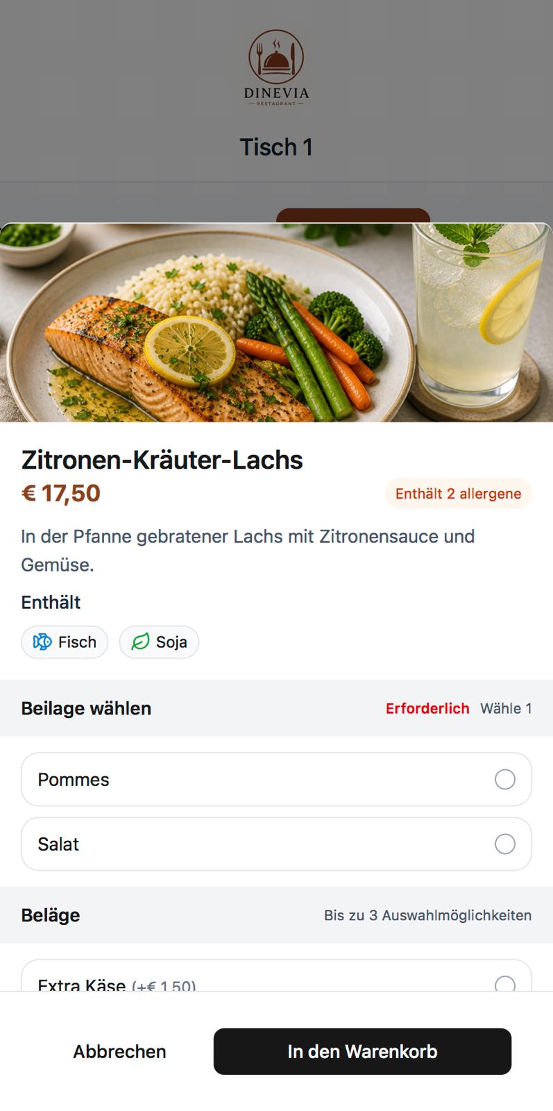 Kunden-QR-Menü