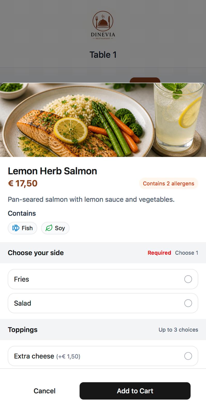 Customer QR Menu