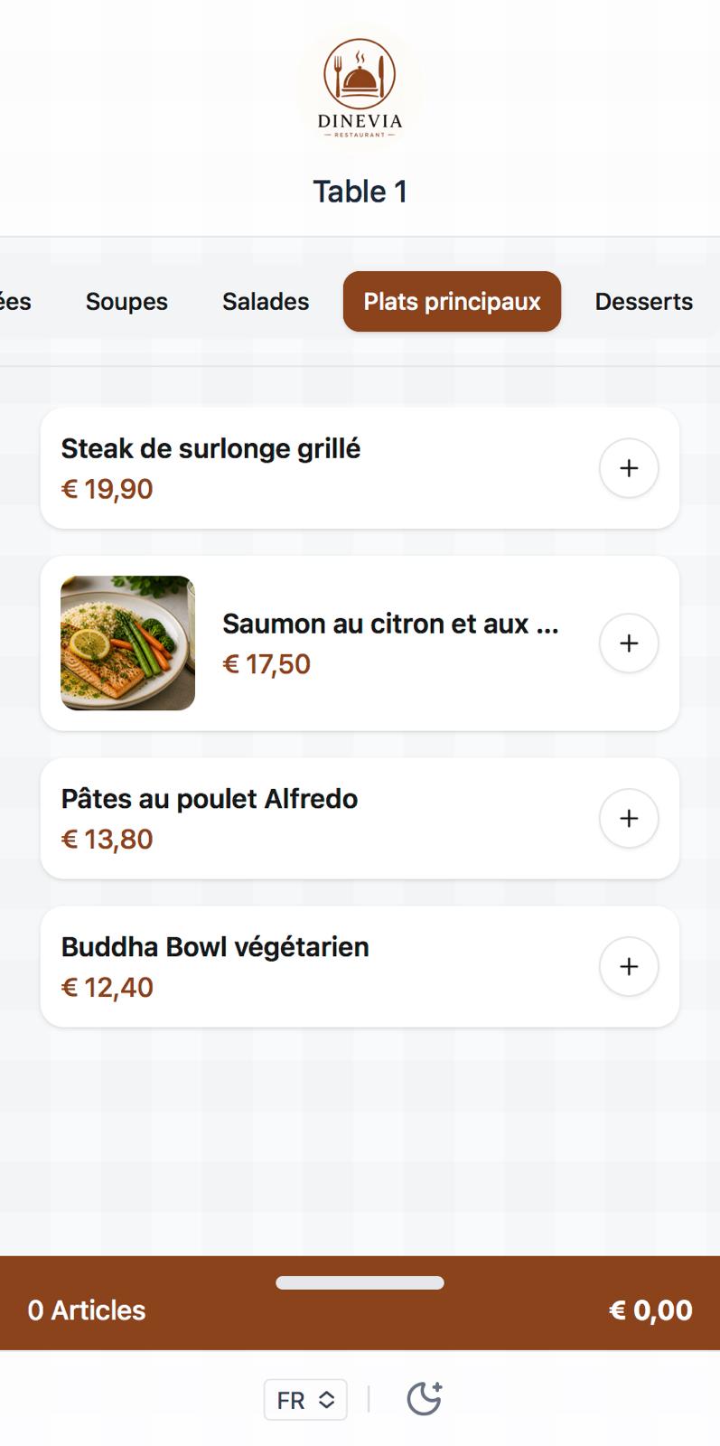 Restaurant Voir la démo